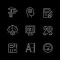 Set line icons of engineering Royalty Free Stock Photo