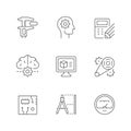 Set line icons of engineering Royalty Free Stock Photo