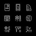 Set line icons of fridge Royalty Free Stock Photo