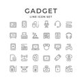 Set line icons of gadget Royalty Free Stock Photo
