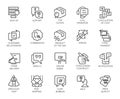 Set of 20 line icons isolated on business theme.. Marketing, commerce and high customer service symbols