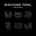 Set line icons of machine tool