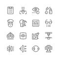 Set line icons of ophthalmology Royalty Free Stock Photo