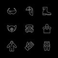 Set line icons of personal protective equipment Royalty Free Stock Photo