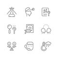 Set line icons of psychology