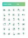 Set of 30 line icons. Pub