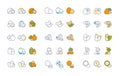 Set Vector Flat Line Icons of Nuts