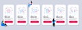 Set of line icons, such as Elephant on ball, Calendar graph, Search map. Vector