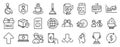 Set of line icons, such as Sale offer, Plunger, Tea cup. Vector