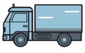 Set line icons of trucks,Vector Heavy Truck ,Vector truck trailer illustrator Royalty Free Stock Photo