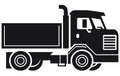 Set line icons of trucks,Vector Heavy Truck ,Vector truck trailer illustrator Royalty Free Stock Photo