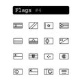 Set line icons. Vector. Country flags