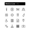 Set line icons. Vector. Medicine