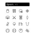 Set line icons. Vector. Sport