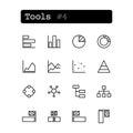 Set line icons. Vector. Tools editor