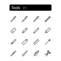 Set line icons. Vector. Tools editor Royalty Free Stock Photo