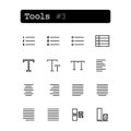 Set line icons. Vector. Tools editor Royalty Free Stock Photo