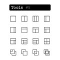 Set line icons. Vector. Tools editor