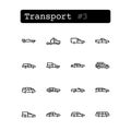 Set line icons. Vector. Transport, cars