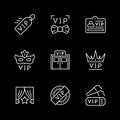 Set line icons of VIP