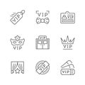 Set line icons of VIP