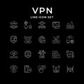 Set line icons of VPN