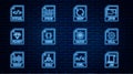 Set line JS file document, DLL, GIF, CSS, RUBY, HTML, MAX and PNG icon. Vector Royalty Free Stock Photo