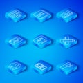 Set line Layers, Front end development, Mobile Apps, Crossed ruler and pencil, Web, Website statistic, UI or UX design Royalty Free Stock Photo