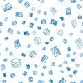 Set line Layers, Web development and Website statistic on seamless pattern. Vector Royalty Free Stock Photo