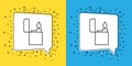 Set line Lighter icon isolated on yellow and blue background. Vector Illustration Royalty Free Stock Photo