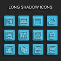 Set line Loading data window, Computer, Software, Books about programming, Code terminal, Programming language syntax Royalty Free Stock Photo