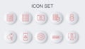 Set line Lock on computer monitor, Marked key, Secure your site with HTTPS, SSL, Spam, Server, Data, Web Hosting, Mobile Royalty Free Stock Photo