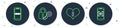 Set line Lock and key, Heart with keyhole, Mobile password and eye scan icon. Vector
