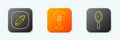 Set line Magic stone, Medieval goblet and hand mirror icon. Vector