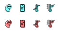 Set line Meteorology thermometer, Medical, Celsius and icon. Vector Royalty Free Stock Photo
