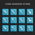 Set line MOV file document, WMA, PPT, PSD, JS, CSS, TXT and MP4 icon. Vector Royalty Free Stock Photo