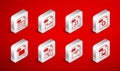 Set line MP3 file document, XML, WAV, RAW, TIFF, MSG and XLS icon. Vector Royalty Free Stock Photo