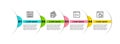 Set line MySQL code, Processor, Software and . Business infographic template. Vector