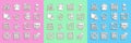 Set line Network cloud connection, Monitor with graph chart, Failed access storage, Browser files, Cloud computing lock Royalty Free Stock Photo