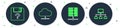 Set line Network cloud connection, Server, Data, Web Hosting, Unknown document and Computer network icon. Vector Royalty Free Stock Photo
