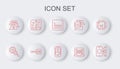 Set line Neural network, Processor CPU, Web developer programming code, Chat bot, Binary and Mobile phone icon. Vector Royalty Free Stock Photo