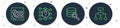 Set line Neural network, Server, Computer api interface and Algorithm icon. Vector Royalty Free Stock Photo