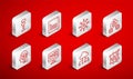Set line Neural network, Web developer programming code, Server, Data, Network cloud connection, Algorithm, and Humanoid Royalty Free Stock Photo