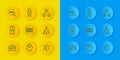 Set line NFT Digital crypto art, Ethereum ETH, Binary code, blockchain technology, Search, and Cyber security icon Royalty Free Stock Photo