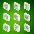 Set line NFT Digital crypto art, Ethereum ETH, Cryptocurrency wallet, Cyber security, and Binary code icon. Vector