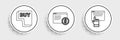 Set line Online shopping on screen, Buy button and icon. Vector Royalty Free Stock Photo