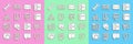 Set line Paid support, Unknown search, Notebook, Mail and e-mail, Information, Employee hierarchy, Wrench spanner and