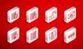 Set line Password protection, Server security with lock, Open padlock, Mail message password, Lock computer monitor Royalty Free Stock Photo