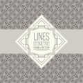 Set of line pattern and linear frame Royalty Free Stock Photo