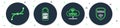 Set line Please do not disturb, VPN Network cloud connection, Bezier curve and Shield with wireless icon. Vector